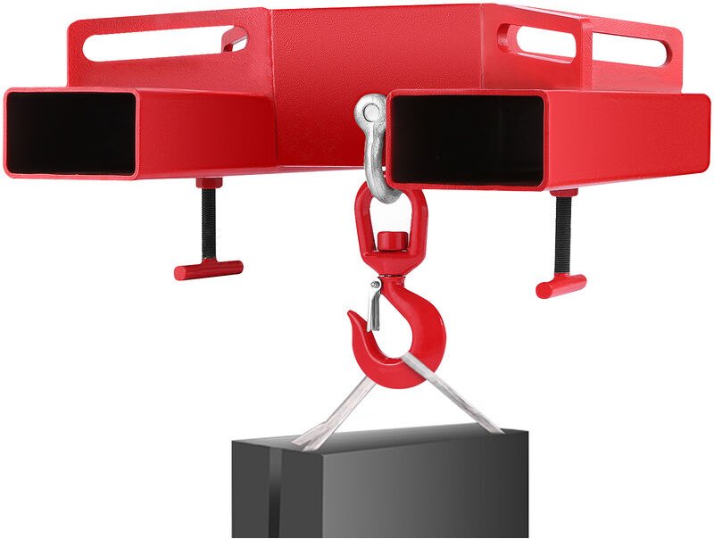 VEVOR 3T Haken Gabelstapler Haken Doppelte Gabel Design, 6600 PfundGabelstapler-Hebehaken Kohlenstoffstahl, 530 x 530 x ...