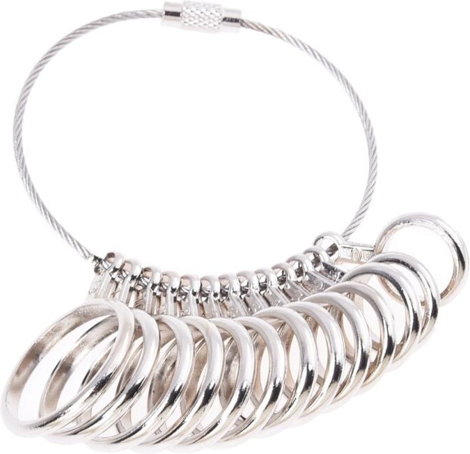 Thumbnail - Tlily - Ringgrößenmesser aus Zinklegierung, Juwelier-Größenmessgerät, US-Größe: 1–13