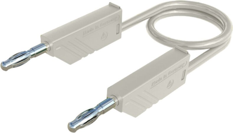 Mln 25/2,5 ws Messleitung Lamellenstecker 4 mm Lamellenstecker 4 mm 25.00 cm Weiß 1 s - Sks Hirschmann