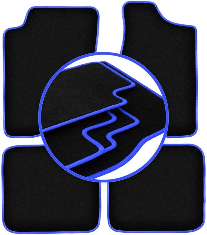 CARLUX-BLUE Autofußmatten für: Audi 90 B3 Limousine (1986-1991)
