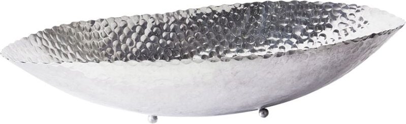 Beliani - Schale Silber Aluminium Blattförmig Glamour Stil Flurdeko Wohnzimmer Schlafzimmer Wohnaccessoires Tischdekorat...