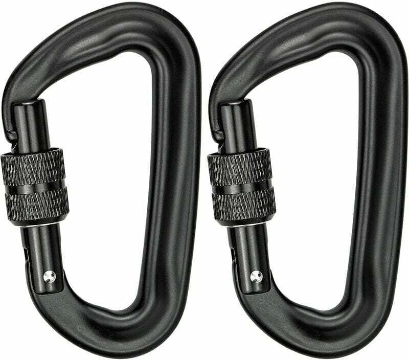 2 moschettoni da arrampicata (1200 kg) Moschettoni in alluminio per impieghi gravosi Moschettoni con bloccaggio a forma ...