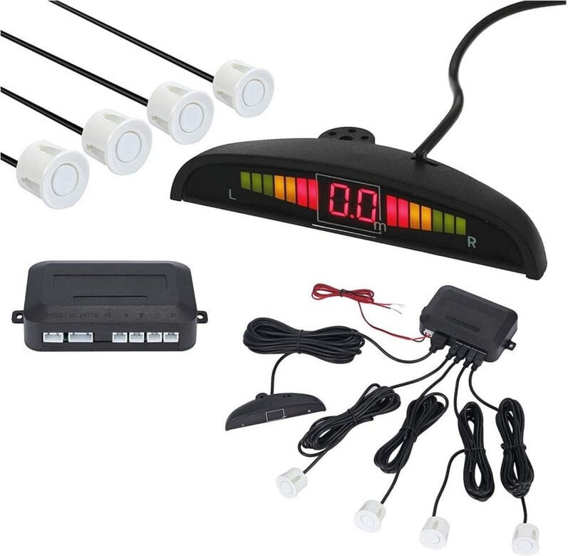 Trade Shop Traesio - Trade Shop - kit 4 sensoren nach car retromarcia posteriori bianchi mit led display -