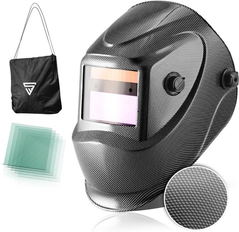 STAHLWERK Vollautomatik Schweißhelm ST-450RC in Carbon Optik, vollautomatisch