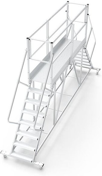 Mobile Plattformtreppe 7 Stufen - Maximale Arbeitshöhe 3.40m - PTF2507-DA-PT