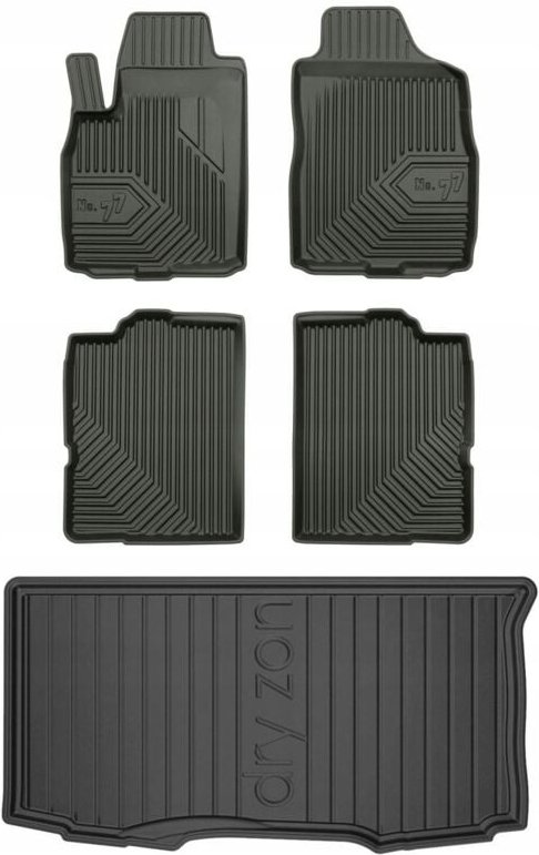 SET 77 Fußmatten und Matten Fiat Panda 2 Schrägheck 2003-2012