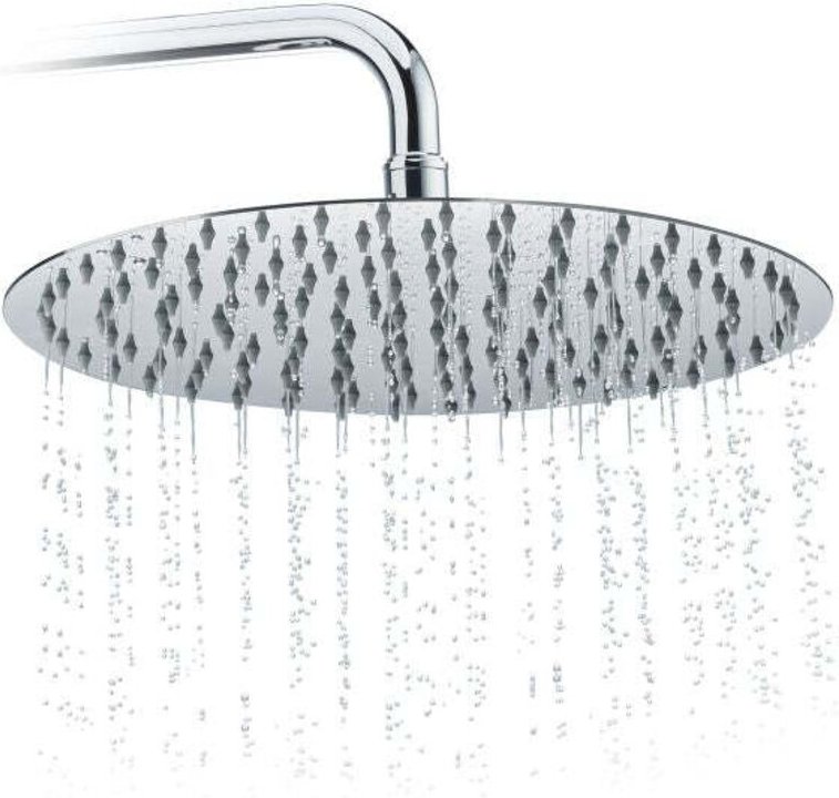 Round rainfall shower head