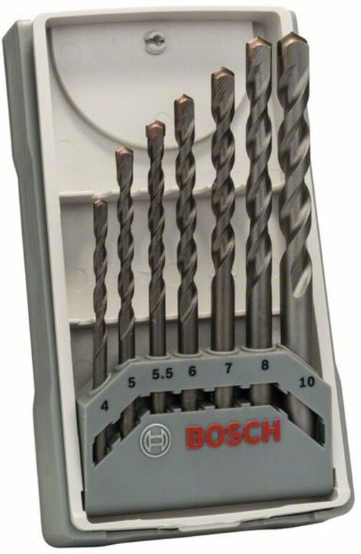 Accessories CYL-3 2607017083 Hartmetall Beton-Spiralbohrer-Set 7teilig 4 mm, 5 mm, 5.5 mm, 6 m - Bosch