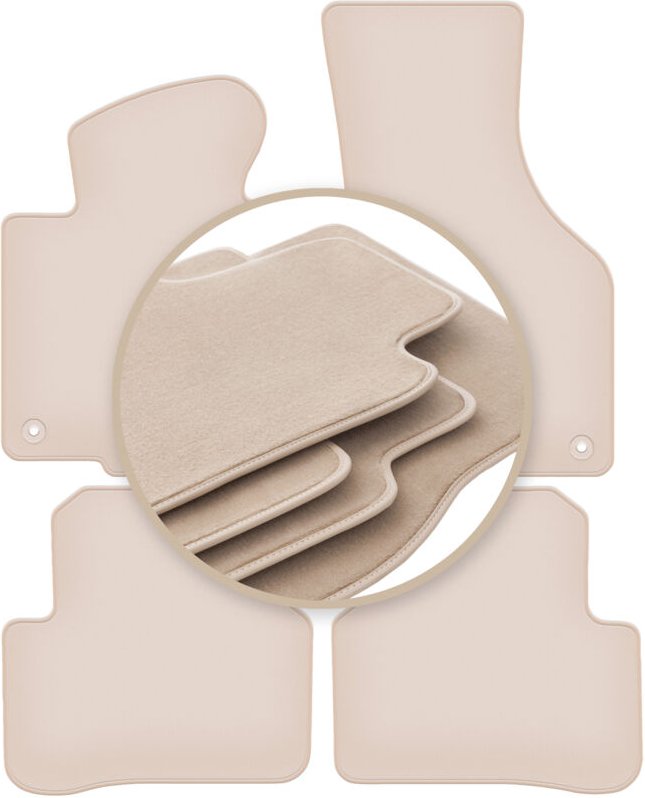 Beige PREMIUM-Matten für: Volkswagen Passat CC Coupé 2008-2012