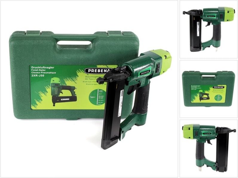 2XR-J50 Druckluftnagler 4,0 - 7,0 Bar + Koffer - Prebena