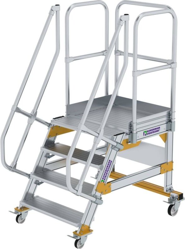 Plattformtreppe 60° fahrbar Stufenbreite 0,8 m 4 Stufen - 600724 - Günzburger Steigtechnik