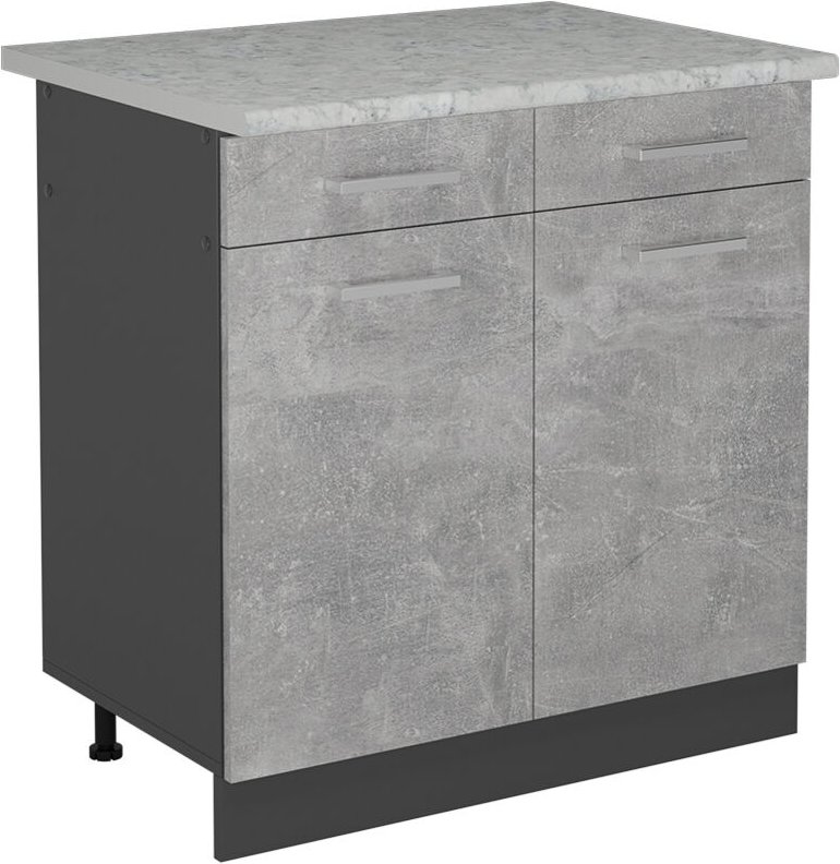 Vicco - Küchenunterschrank R-Line, Beton, 80 cm ap Marmor