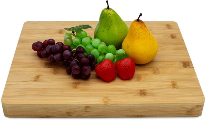 Spetebo - Bambus Schneidebrett massiv - 38 x 31 cm - Küchenbrett aus fsc Holz lebensmittelecht - Servierbrett Holzbrett ...