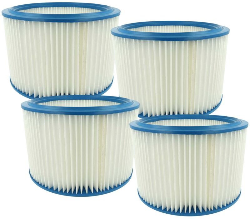 4x Filterelement kompatibel mit Protool Festool vcp 700 e-m, vcp 700 e-l Nass-/Trockensauger - Feinstaubfilter - Vhbw
