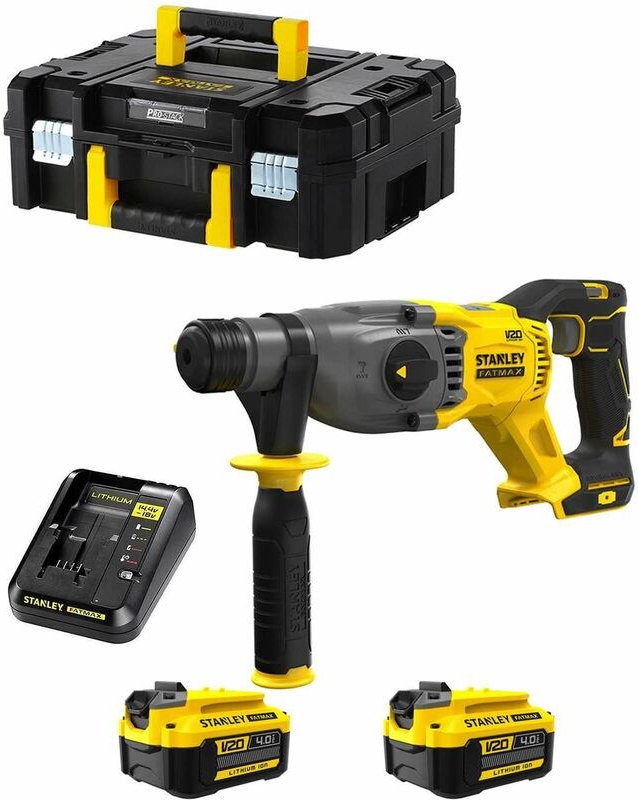 Stanley - Kombihammer FatMax SFMCH900M22 (2 x 4,0 Ah + Ladegerät + Koffer)