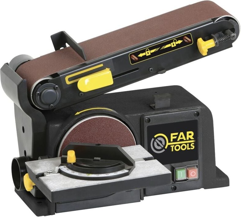 Fartools - Kombi-Schleifmaschine bds 150 - 370 w - Band 100 x 915 mm - 90° schwenkbarer Arm - Scheibe D.150 mm - far too...