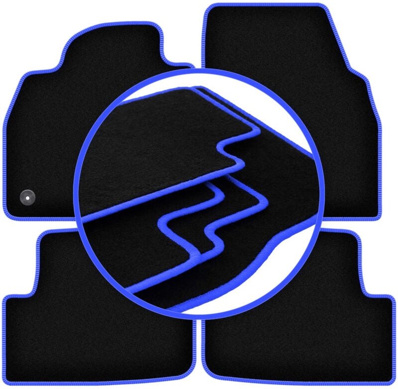 CARLUX-BLUE Auto-Fußmatten für: Seat Ibiza V Fließheck (2017-)