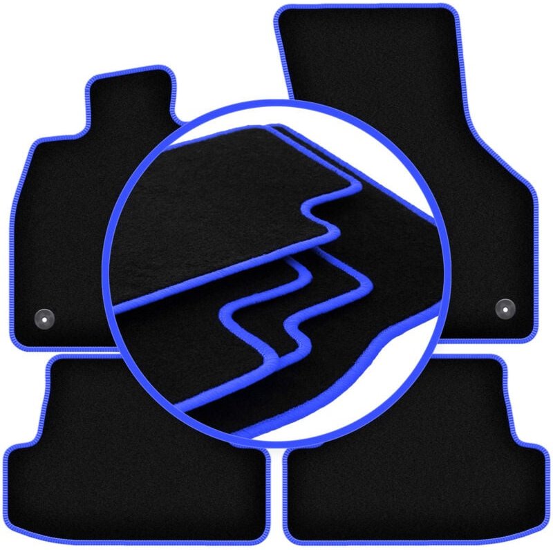 CARLUX-BLUE Autofußmatten für: Seat Leon III Fließheck, Kombi, Variant (2012-2020)