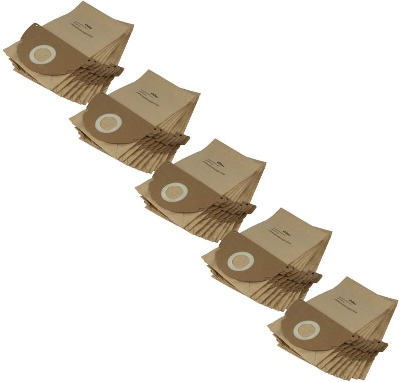 50x Staubsaugerbeutel kompatibel mit Hoover Aqua 15 s 5125, 15 S5 125 Staubsauger - Papier, braun - Vhbw