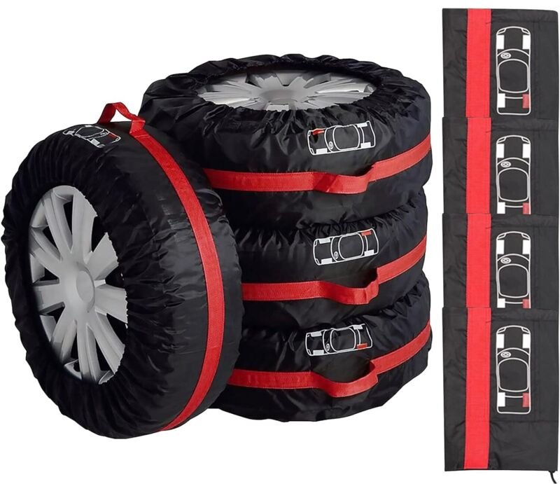 Stück Autoreifentaschen, Autoreifentaschen-Set, Reifenaufbewahrungstaschen, Reifentaschen, Reifenschutzhülle, 80 x 47 cm...