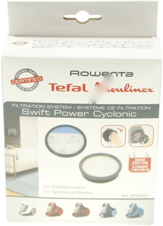 Ersatzteil - Filter Set für Staubsauger ohne Beutel - - rowenta, moulinex, tefal