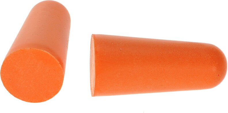 Pack mit 200 Paar PU-Schaumstoff-Geräuschdämpfer in Orange