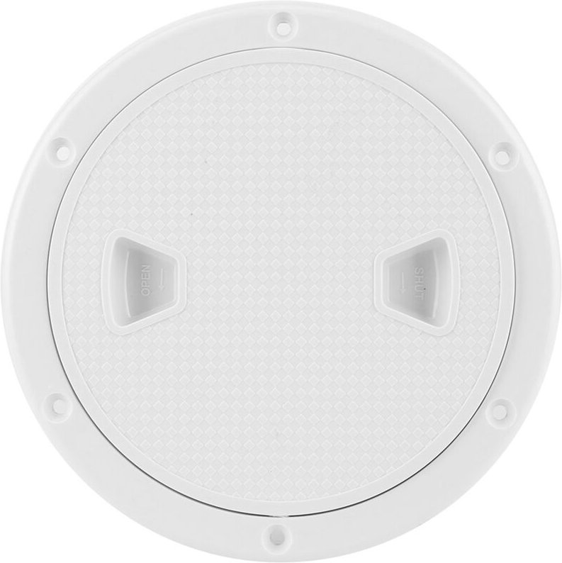 6-Zoll-ABS-Deckplatte, weiß, rund, UV-beständig, korrosionsbeständig, Bootsinspektionsluke, Marineteile - Jeffergarden