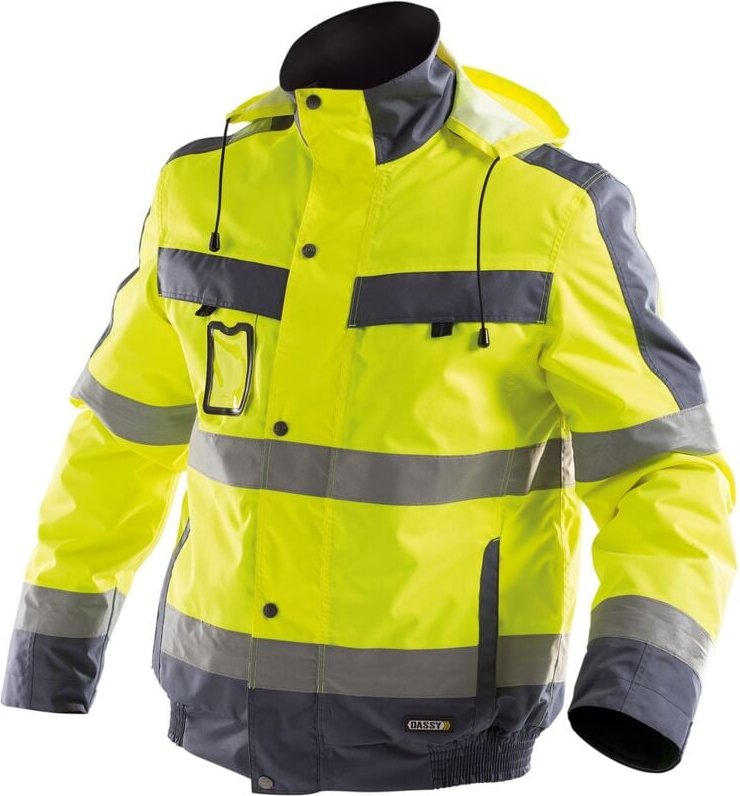 Warnschutz Winterjacke Lima Gr. xs neongelb/zementgrau - Dassy