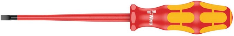 Wera 160 iS VDE-isolierter Schlitz-Schraubendreher mit reduziertem Klingendurchmesser, 1 x 5,5 x 125 mm