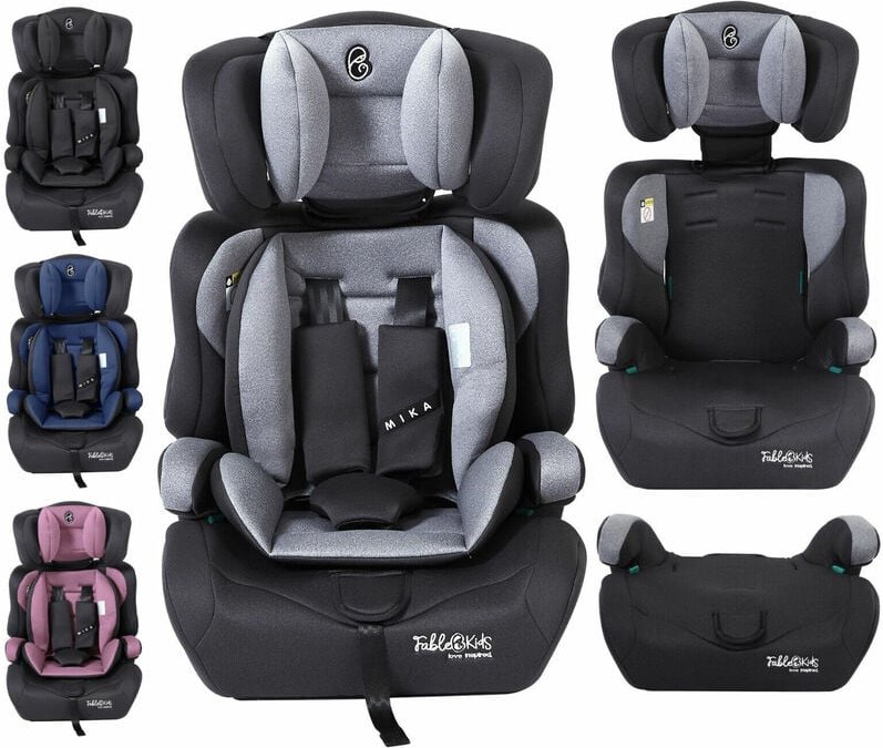 Arebos - FableKids Kinderautositz 3-Punkt-Sicherheitsgurt Autokindersitz ab 15 m. Autositz für Kinder 76-150 cm Kindersi...