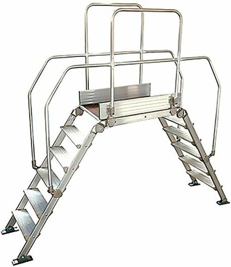 Kaiserkraft - Leiternüberstieg - Podest de 90x53cm - Maximale Arbeitshöhe 3.97m - DIVA8/90