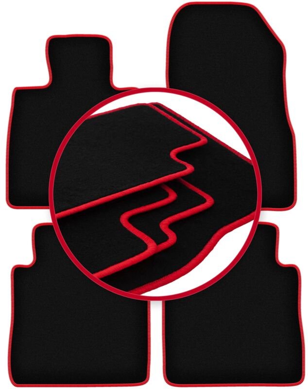 CARLUX-RED Auto-Fußmatten für: Nissan Note II Fließheck (2012-)