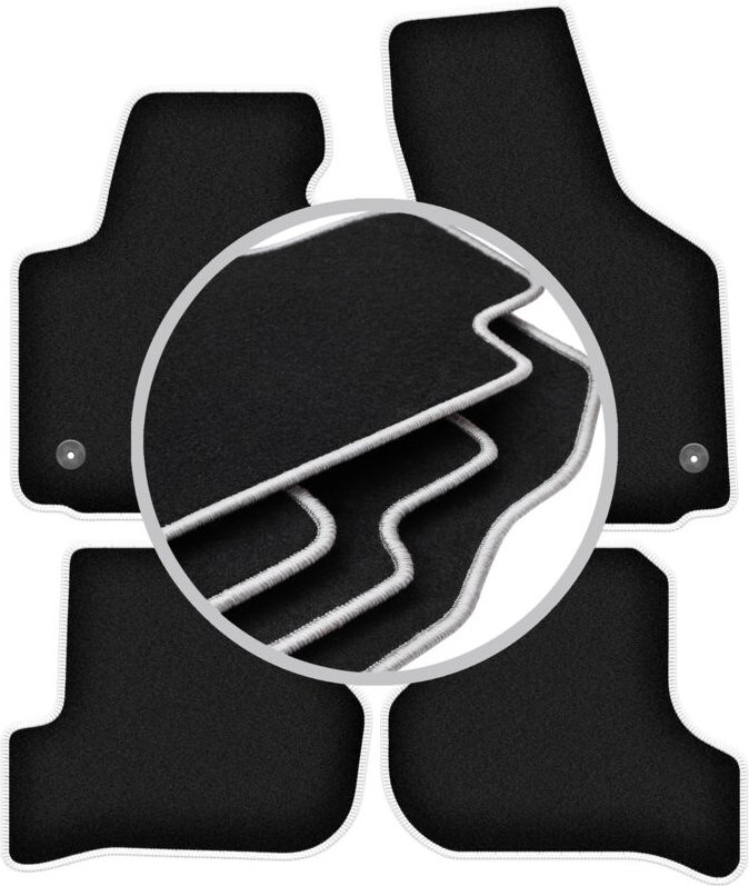 CARLUX-SILVER Autofußmatten für: Seat Leon II Fließheck (2005-2012)