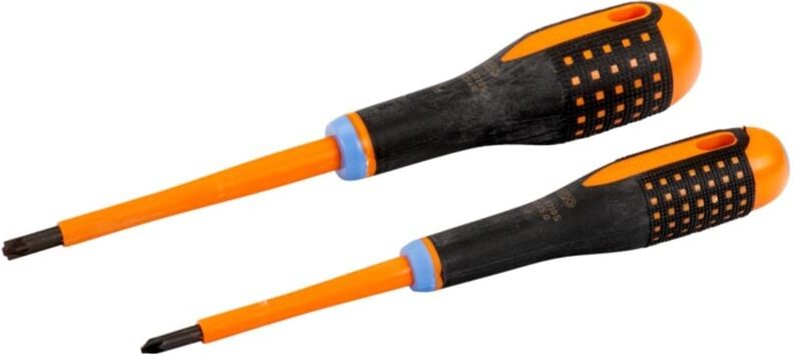 Satz gemäß vde isolierte ERGO-Schraubendreher mit 3-Komponenten-Griff für Schlitz- und Pozidriv-Kombi-Schrauben - 5-tlg....