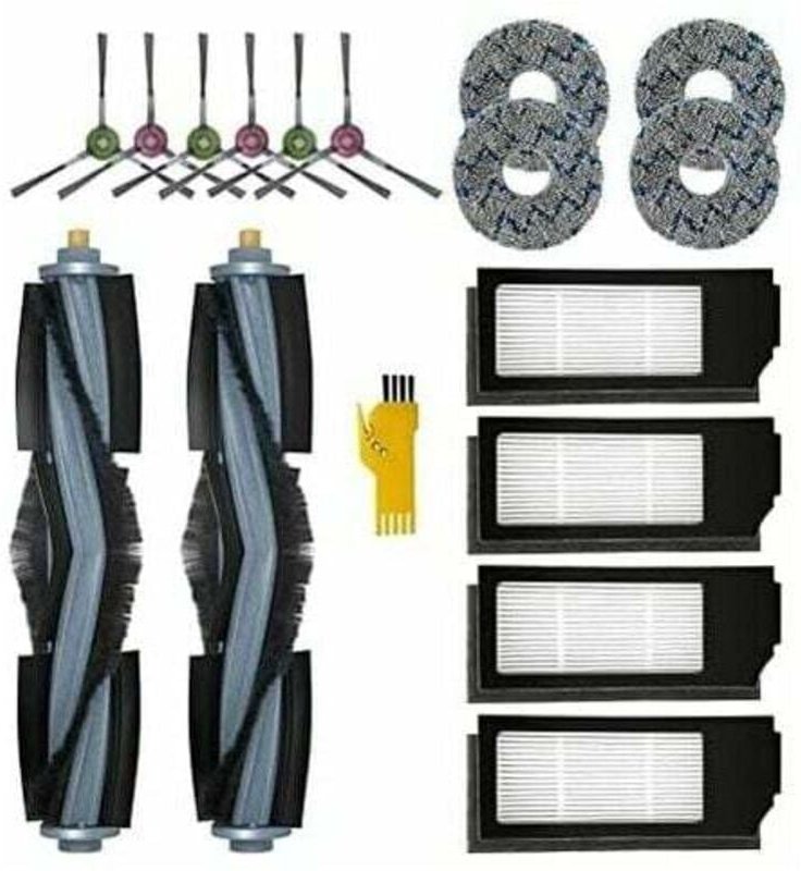 Ersatzzubehör für Ecovacs Deebot X1 Omni, X1 e Omni, X1 Turbo, T10 Turbo/Omni Roboterstaubsauger, 1 Bürste, 2 Filter, 6 ...