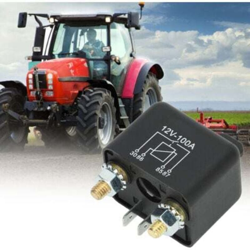 12V 100A 4-Pin Anlasser Relais/Solenoid - Für Rasenmäher, Ride-On, Garten-Traktor, Golfcart, ATV, Boot - Kompatibel mit ...