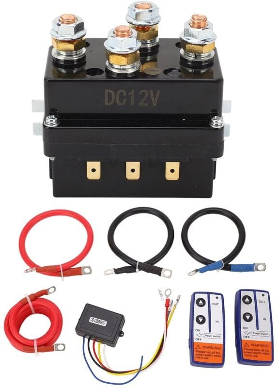 Ej.Life 12 V 250 A Winden-Magnetrelais-Schütz mit 2-teiligem kabellosem Fernbedienungs-Kit für UTV-ATV-LKW