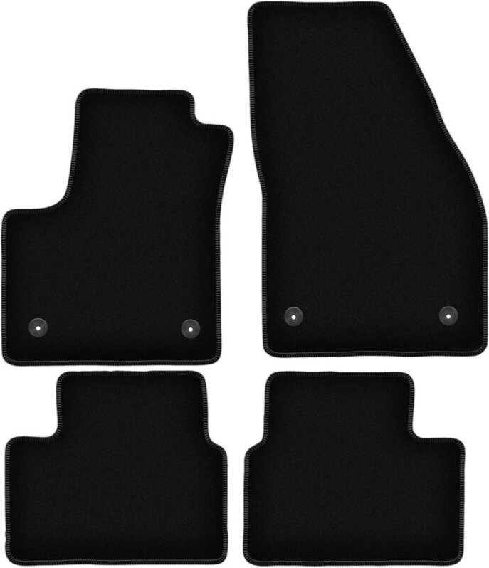 BASIC schwarze Veloursmatten für: Opel Meriva B Minivan (2010-2017)