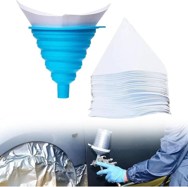 Farbfilter, Silikon-Trichterfilter, zusammenklappbarer Silikontrichter, feines Nylon-Farbfilterpapier, Farbfiltertrichte...