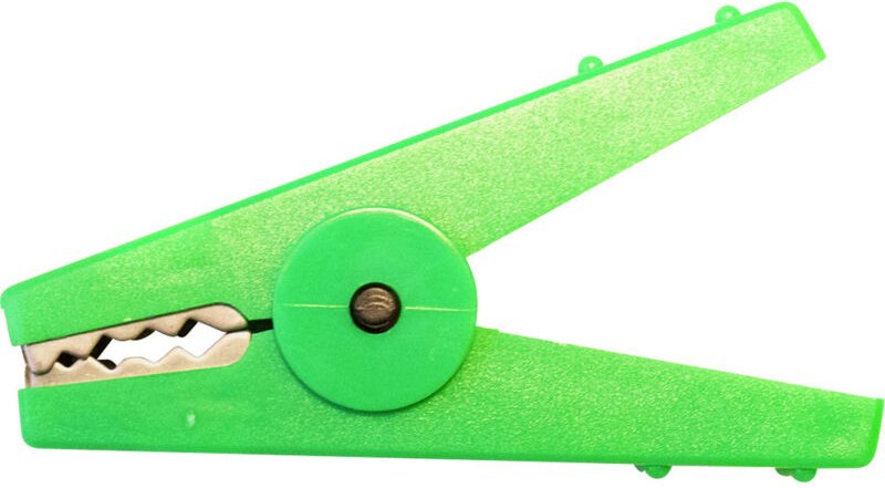 Mueller Electric - BU-112-5 Miniatur-Krokodilklemme Grün Klemmbereich max.: 16 mm Länge: 80 mm 1 St.