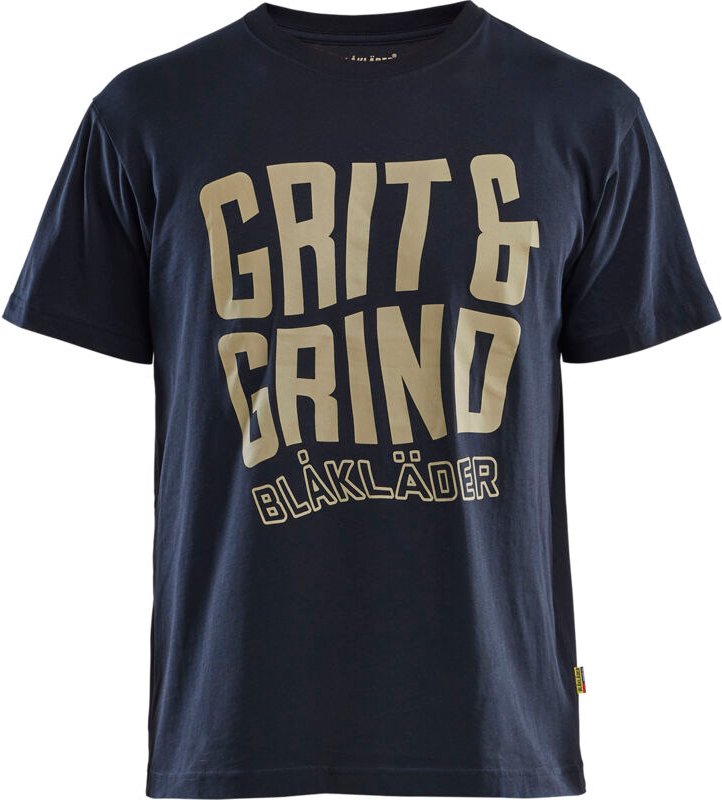 Thumbnail - Kurzärmiges Arbeitst-Shirt Grit & Grind - Marine XS