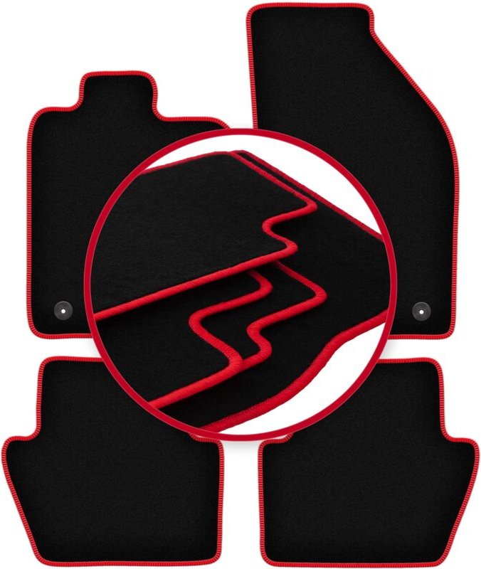 CARLUX-RED Autofußmatten für: Volvo C70 I Cabrio, Coupé (1997-2005)