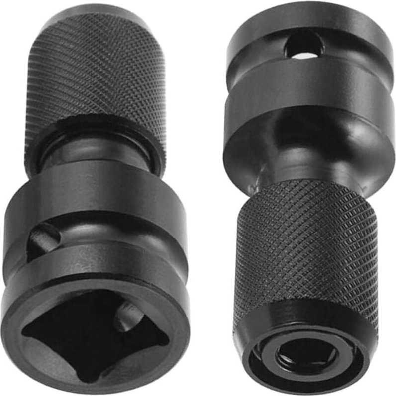 Lntyq 2 Pièces Adaptateurs de Douille 1/2" Carré à 1/4" Hexagonal Hex Ratchet Socket Clé Convertisseur de Mandrin à Libé...