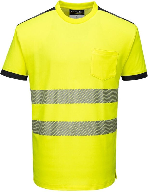 T-Shirt HV PW3 Gelb/Schwarz 3XL
