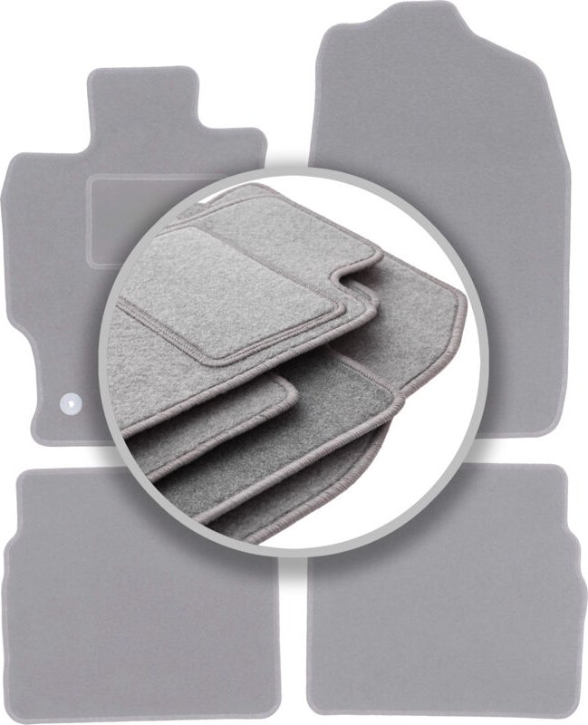Graue Autofußmatten für: Mazda 6 II GH Limousine, Kombi, Liftback, Fließheck (2007-2012)