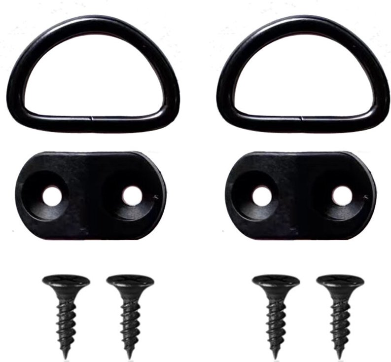 Ahlsen - Zurrringe, 10 Stück Haken für Kofferraumnetz, Befestigungsring, Zurrring zur Ladungssicherung in Booten, Autos,...