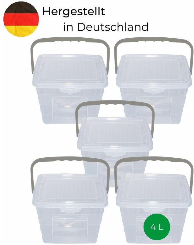 Novaliv - 5x Aufbewahrungsbox Box + Deckel