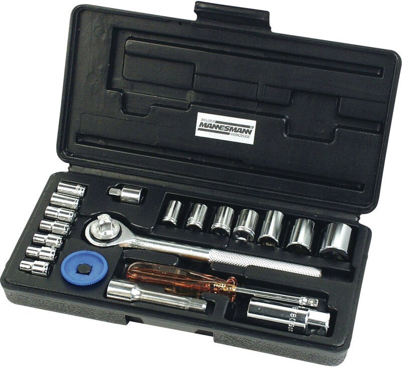 Brüder Mannesmann - Steckschlüsselsatz metrisch 1/4' (6.3 mm), 3/8' (10 mm) 20teilig m 206