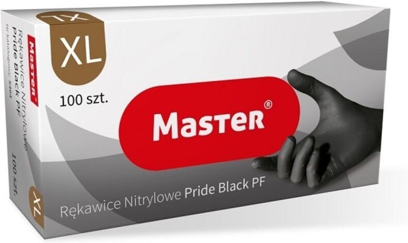 Schwarze Nitrilhandschuhe Master Pride Grösse Xl - Rek Gu 4894