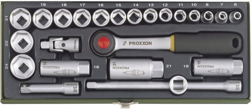 Proxxon - Industrial Steckschlüsselsatz metrisch 3/8' (10 mm) 24teilig 23110